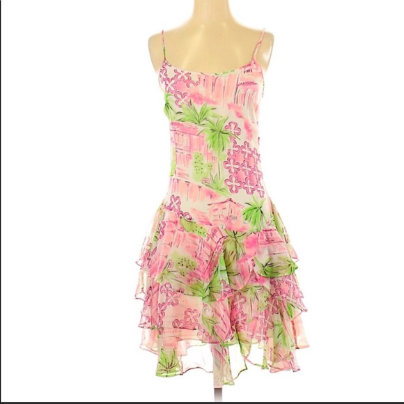 Lilly Pulitzer Dresses & Skirts - NWOT, Lily Pulitzer Silk Tiered Ruffle Hem Dress